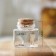 Glass jar for spices with a cork lid of the parf. Square ", 70 ml, 4.5 × 5.4 cm