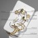 Earrings "Kaffa" star, color gold, set of 9 pcs.