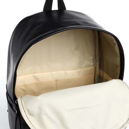 Youth backpack with a zipper, 4 pockets, black color-5
