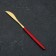 Stainless steel knife Magistro "Blink", length 22 cm, hanging gold, red handle.