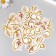 Stickers for creativity "Flower numbers" embossing gold set 48 pcs 9x7x0.8 cm