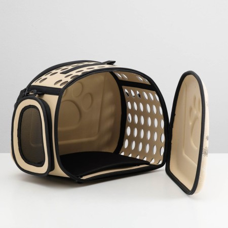 A folding bag-sheer with a separate entrance, EVA material, 43.5 x 28 x 33 cm, beige-7