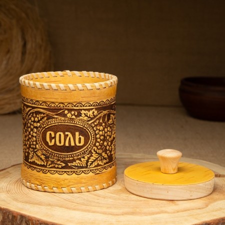 TUES "Currant", salt, D - 10 cm, 14.5 × 10.5 cm, birch bark-2