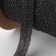Non -woven ribbon, threaded, reinforced, 12 mm, 100 m, black color