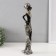 Polystone souvenir "African in a silver robe with flowers" 11.5x8x36 cm