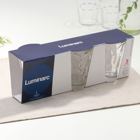 Set of low glass glasses "Shetland sculpture", 300 ml, 3 pcs-4