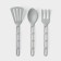 A set of kitchen utensils Prestige, 3 objects, color gray color