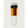 Brush d/makeup mini 10*3.5cm nylon/plastic white/gold bag QF