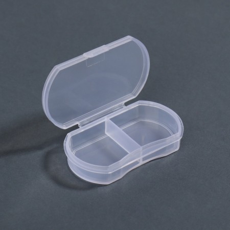Organizer with a lid of 2 sectric 5.7*3.5*1.3 cm transparent packet nakl QF-2
