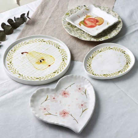 Ceramic plate "Summer Day", 21.5 cm, white color-6