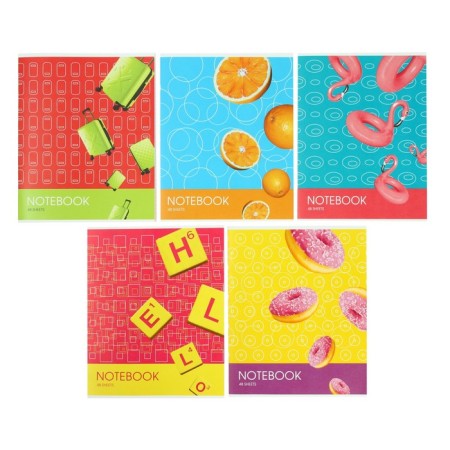 Notebook of 48 sheets in the “Bright Accents” cage, paper cover, type “D” block, mix