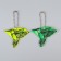 The reflective element "hummingbird", bilateral, 5.2 × 5.5 cm, color mix