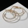 Karma-Karma earrings double weaves, color gold, d = 3.5