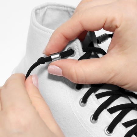Cleep for laces, steam, d = 8 mm, 1.8 cm, black nickel color-11