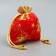 Bag gift plush "New Year's salutes", bells, embossing, 10 x 12 cm +/- 1.5 cm, New Year