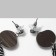 Acryl Earrings "Circle", black and white color in silver