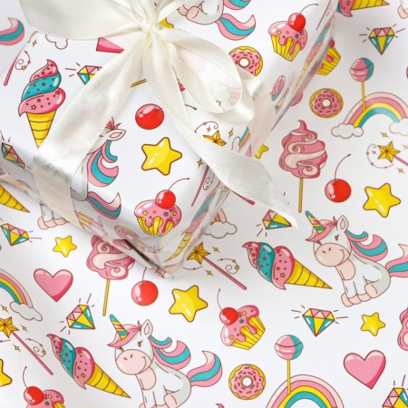 Glossy packaging "Unicorns", 70 x 100 cm, 1 sheet-1