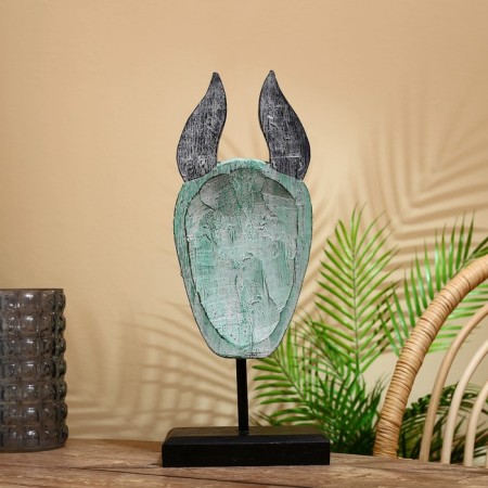Mask "Judy" on a stand, Albezia 15x8x45 cm-3