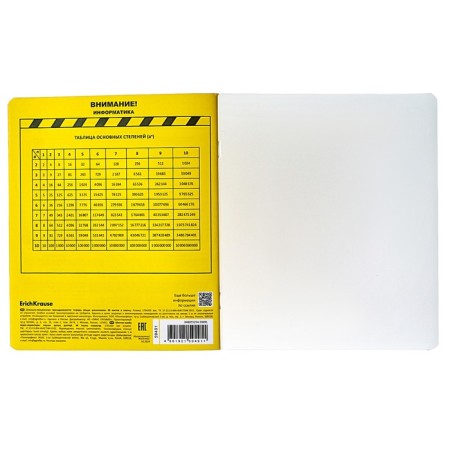 Subject notebook, 48 sheets, cage, computer science, erichkrause "BENFORMED", plastic cover silk-screen cover, block OFSET 100%, information block-6