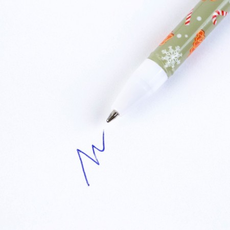 Gift New Year's Set "New Year's Post": Notepad 90x90 and Plastic Pen-8