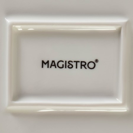 Porcelain dessert plate Magistro "Tandy", 20 × 16 cm, white color-4