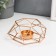Summary metal per 1 candle "hexagon" gold 5.5x13x11.5 cm