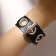 Bracelet Unisex "Hardcore" strap, black color in silver