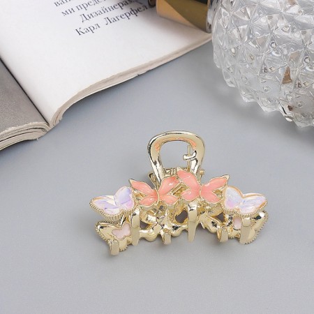 Hair crab "Chloe Galant" butterflies, 4.5 cm, gold-1