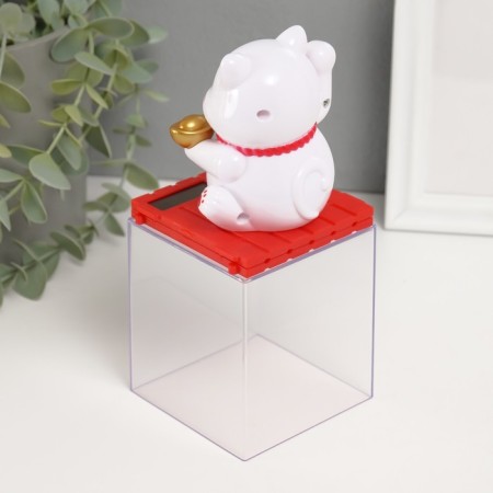 Plastic Plastic "White Mani-Neko with an ingot of Yamba" 8x8x8.5 cm-10