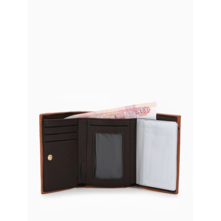 Portmone husband (3 complex) 9.5*3*11.5 cm, 3 depth, d/maps, d/coins, to the magnet, brown-7