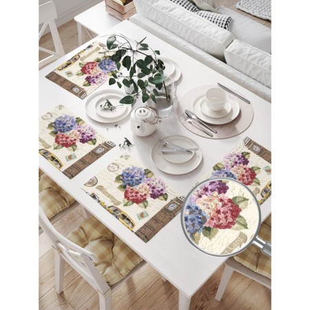 Set of napkins for setting the London table, rectangular, size 32x46 cm, 4 pcs-1