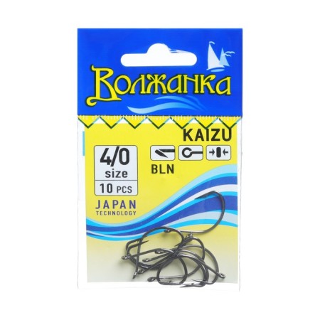 Hooks "Volzhanka" Kaizu No. 4/0, 10 pcs