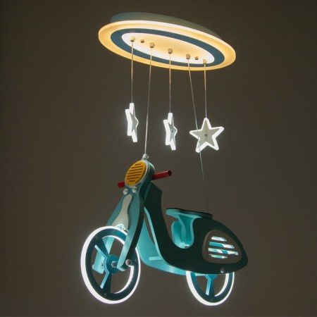 Motocycle chandelier LED 54W 4000k Blue 57x23x68 cm Bayerlux-2