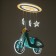 Motocycle chandelier LED 54W 4000k Blue 57x23x68 cm Bayerlux