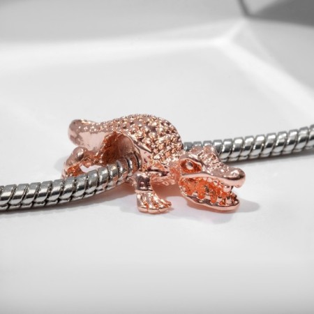 Talisman "crocodile", color pink gold-1