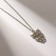 Owl of Owl Open -Wrike, white color in silver, 45 cm