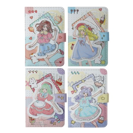Gift notebook, A6, 112 sheets, color block, with a curly knife, PVC cover, "anime", mix
