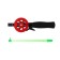 Winter fishing rod, neoprene handle, length 33 cm, red color, HFB-34