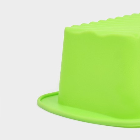 Baking shape of the share "Bread. Stripes ”, silicone, 27.5 × 13.5 × 7 cm, intra -size 23.5 × 11 × 7 cm, green color-4