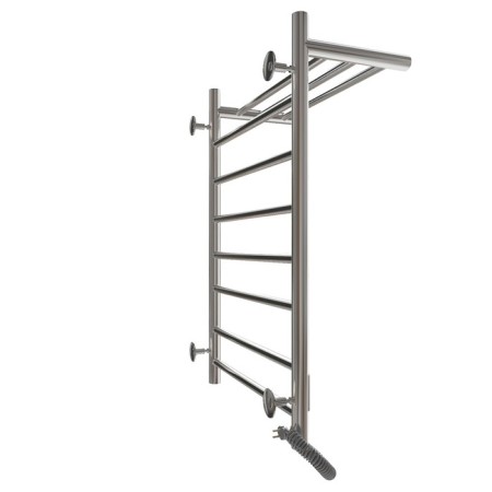 The electric heated towelputor "Sanprise" Aurora P8, 500x800 mm, with a shelf, left, chrome-9
