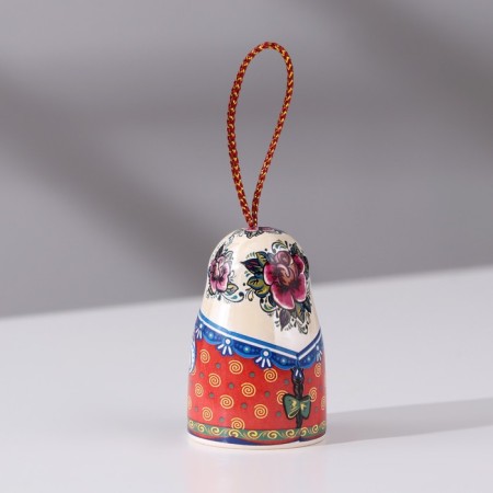 Matryoshka bell, Khokhloma, 5.5 cm-2