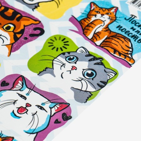 Decorative stickers "cats" 16x10 cm-2