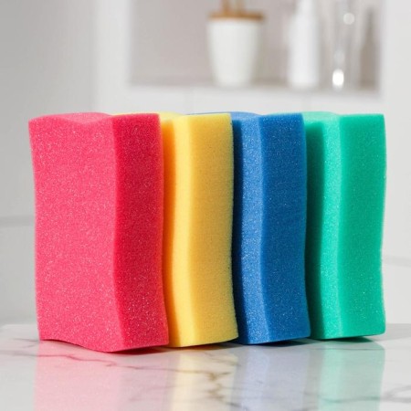 Body sponge "Wave", 8 × 14 × 4 cm, color mix-3