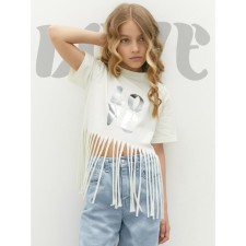 Футболка детская Amarobaby Rope, рост 140 см, цвет белый