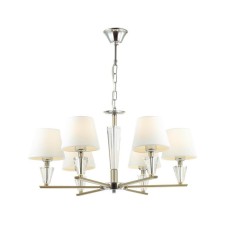 Люстра LORAINE, E27 6x60Вт, цвет хром, золотой