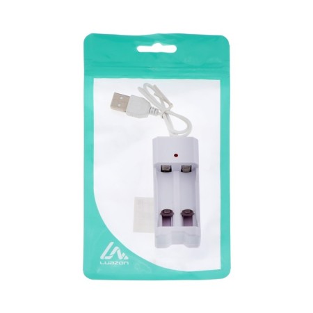 Charger Luazon UC-26, for 2 batteries. AA or AAA, USB, charge current 250 mA, white-4