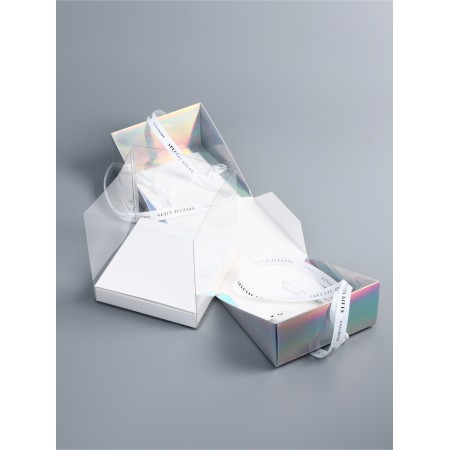 Box under the bento-port with ribbons, holography, 15.5 x 15.5 x 16 cm-3