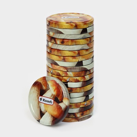 Conservation cover "Mushrooms", TO-82 mm, metal, varnish, packaging 20 pcs-1
