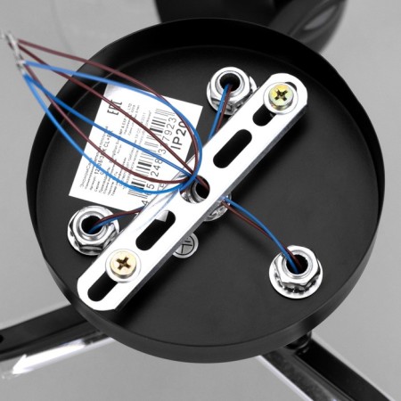 Ceiling chandelier "Arron" E27 3x40W Black 49x49x24cm-8