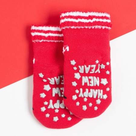 New Year's children's socks I am “penguin”, red color, 10-12 cm-1
